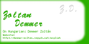 zoltan demmer business card