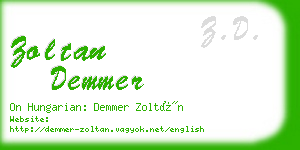 zoltan demmer business card